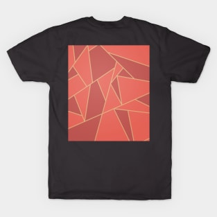 Coral Art Deco Pattern T-Shirt